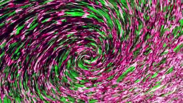 Абстрактный вращающийся фон в фиолетовых и зеленых цветах — стоковое видео