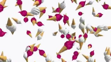 Beyaz üzerine düşen dondurmalar