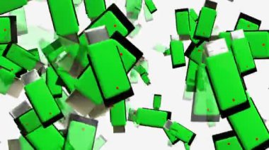 Uçan usb birden parlamak yeşil renkte 