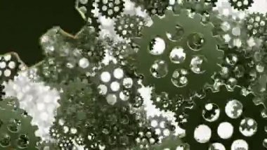 Beyaz üzerine dönen Dişliler