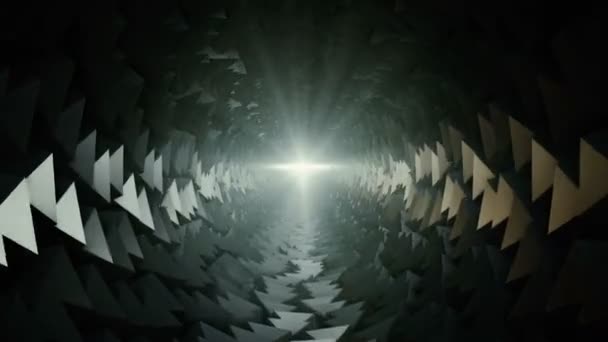 Tunnel sombre abstrait avec lumière — Video