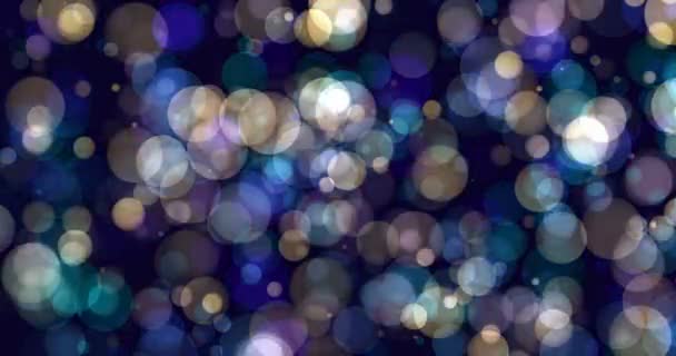 Feux bokeh jaunes et bleus abstraits — Video