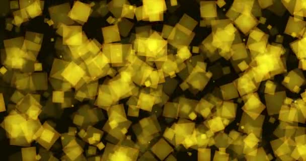 Блискучі квадрати в жовтому — стокове відео
