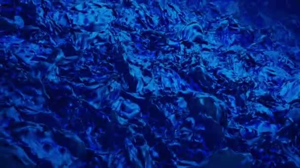 Fluindo para baixo massa abstrata em azul — Vídeo de Stock