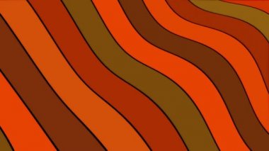 Kahverengi, turuncu ve yeşil dalgalı