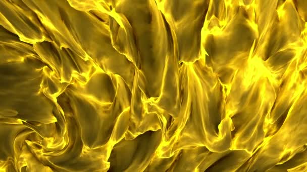 Fondo de flujo abstracto en amarillo — Vídeo de stock