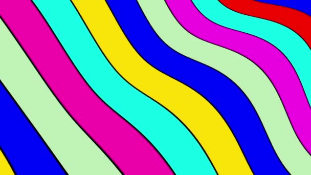 Lines in various colors undulated — Stock Video