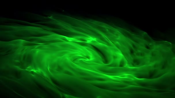 Абстрактная движущаяся масса в темно-зеленом — стоковое видео