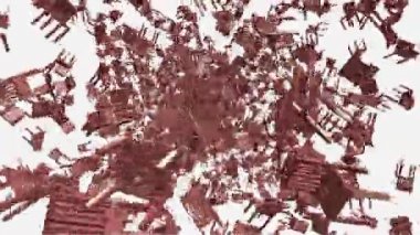 Beyaz uçan ahşap sandalye