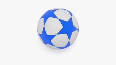 Beyaz üzerine dönen futbol topu