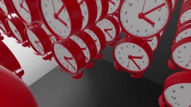 Alarm clocks kırmızı renkli hareketli satırları