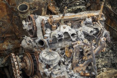 Paslı motoru yandı