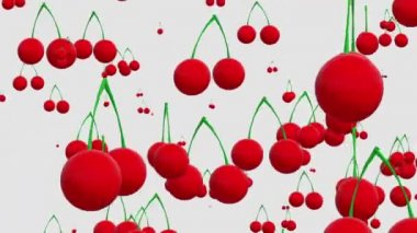 Beyaz arka plan üzerinde kiraz