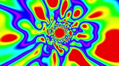 Çeşitli renklerde soyut dönen tünel 