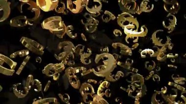 Avro para tabelalarını altın renginde soyut