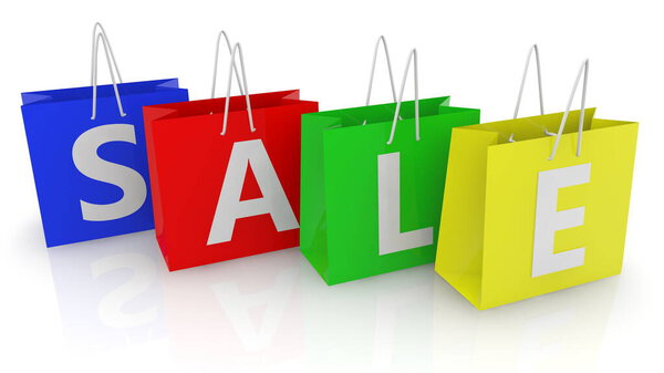 Красочные сумки с концепцией продажи