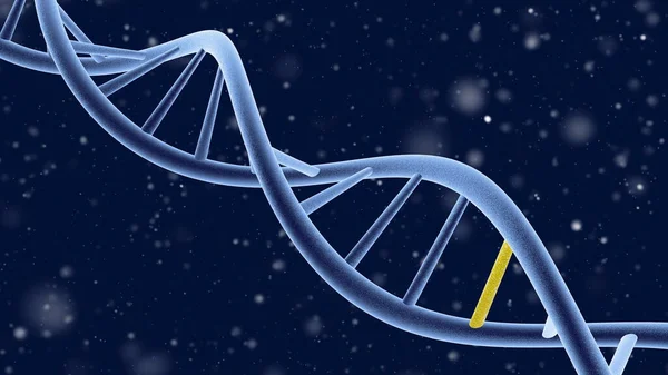 Struna Dna Niebieskim Tle — Zdjęcie stockowe