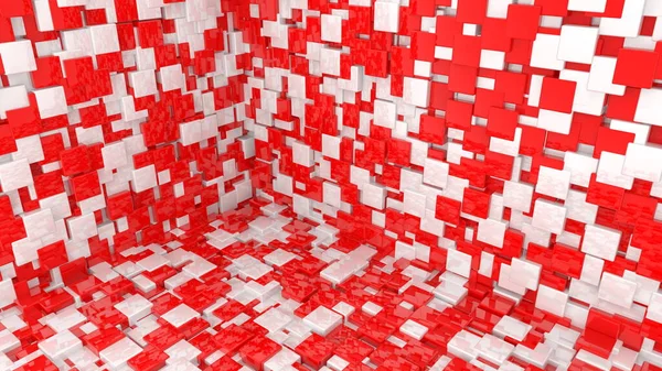 Sfondo Cubi Rosso Bianco — Foto Stock