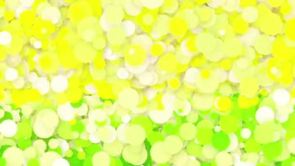 노란색과 초록색으로 원들의 — 비디오