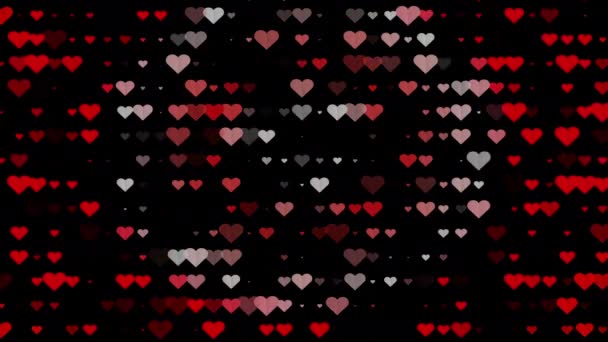 各种动态几何心脏的背景 — 图库视频影像
