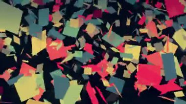 Soyut dönen renkli çeşitli kareler