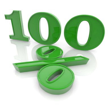 Yüzde yüz işareti.