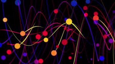 Siyah üzerine renkli soyut dinamik arkaplan