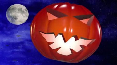 Koyu mavi gökyüzü soyut kabak başına