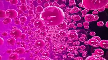 Mor renkli balkabağı kafa uçan soyut