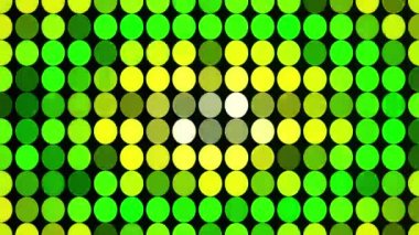 Soyut yeşil yanıp sönen daireler