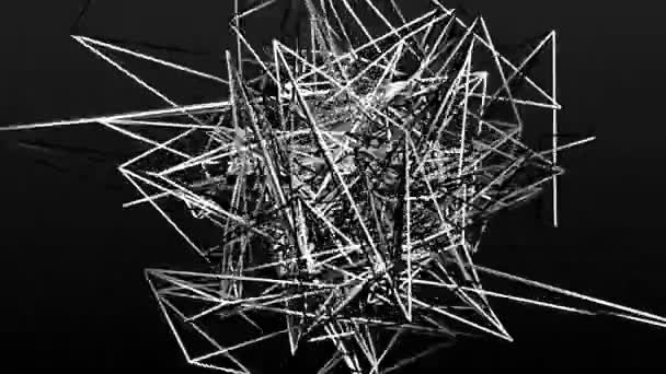 Lignes blanches abstraites sur fond noir 