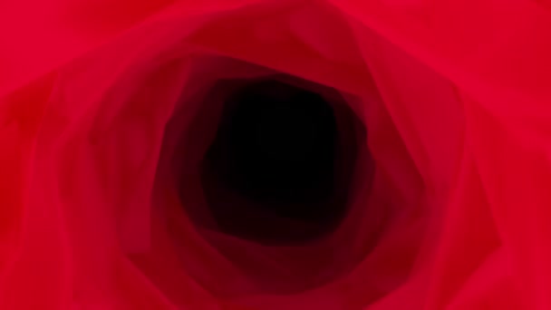 Túnel abstracto en rojo — Vídeo de stock