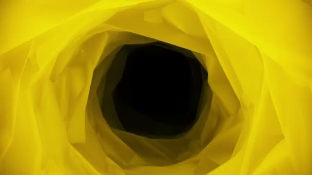 Αφηρημένη σήραγγα με κίτρινο χρώμα — Αρχείο Βίντεο