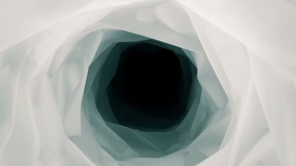 Tunnel abstrait en blanc — Video