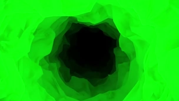 Túnel abstracto en verde — Vídeo de stock