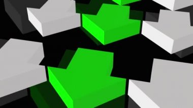 Bir siyah yeşil ve beyaz okları