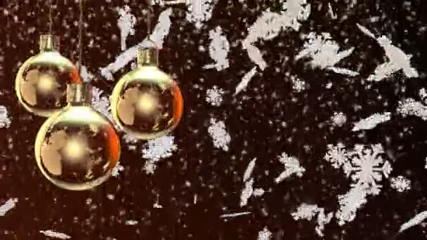 Decoraciones navideñas sobre fondo marrón — Vídeos de Stock