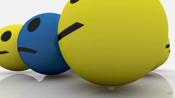 Smileys de couleur jaune et bleue 