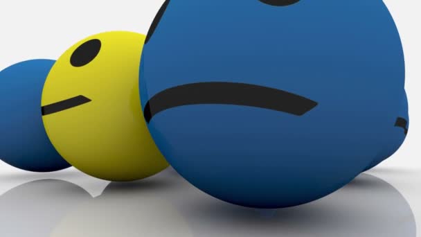 Smileys de couleur bleue et jaune 