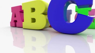 Farklı mektup Word'le Abc karışık renkli