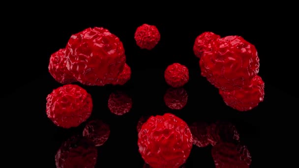 Boules abstraites rouges 