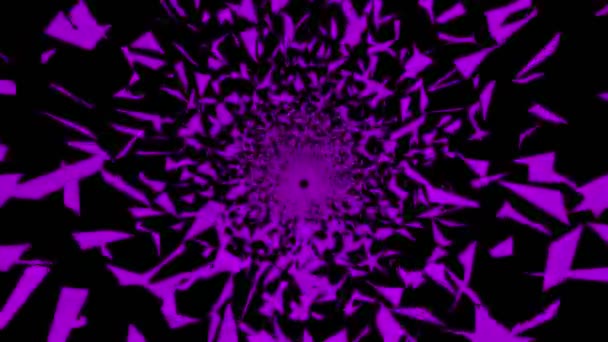 Púrpura túnel abstracto — Vídeo de stock