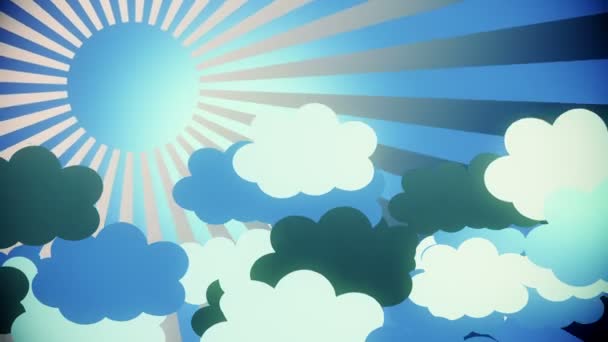 Rayon de soleil abstrait en bleu — Video