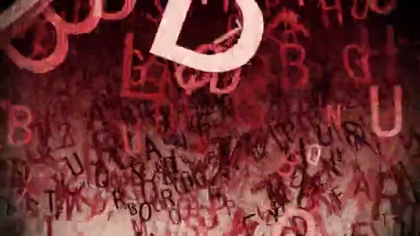 Variables abstraites lettres rouge foncé 