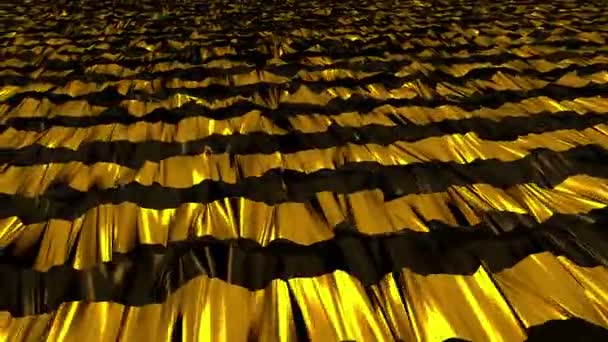 Listras abstratas em amarelo sobre preto — Vídeo de Stock