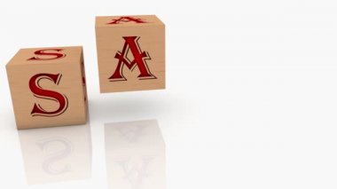 Ahşap küpleri ile yazıt Satılık