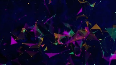 Koyu mavi soyut üçgenler