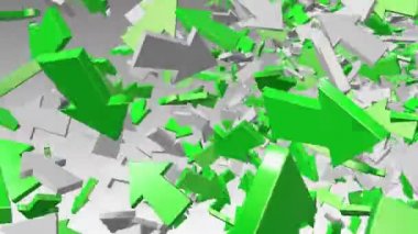 Yeşil ve beyaz soyut okları