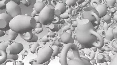 Beyaz soyut uçan sürahi