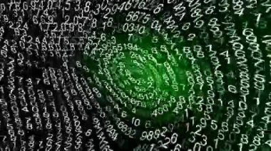 Siyah üzerine beyaz soyut numaraları